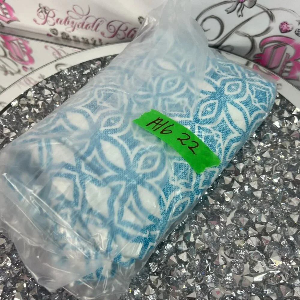 Chico's top long sleeve blue white Teal Geometric Women's Blouse - Picture 8 of 8